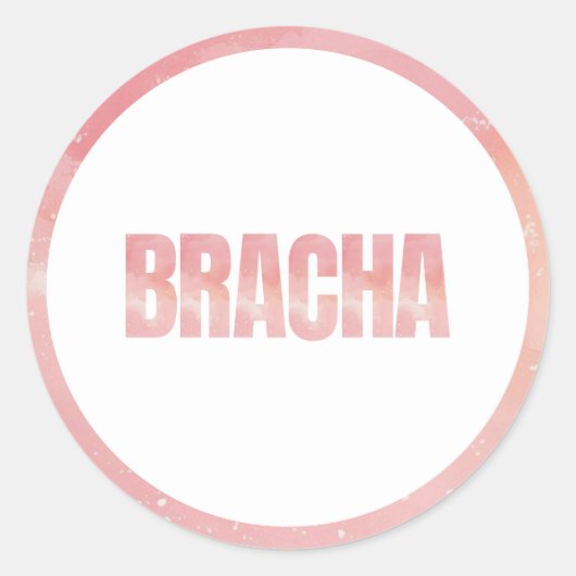 Tie dye bas mitzva verjaardag ronde sticker (Voorkant)