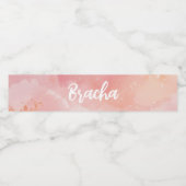 Tie dye bas mitzva verjaardag waterfles etiket (Enkel label)