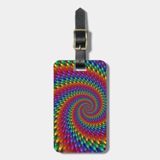 Tie Dye Basic Bagagelabel (Voorkant verticaal)