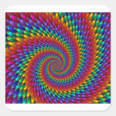 Tie Dye Basic Vierkante Sticker (Voorkant)