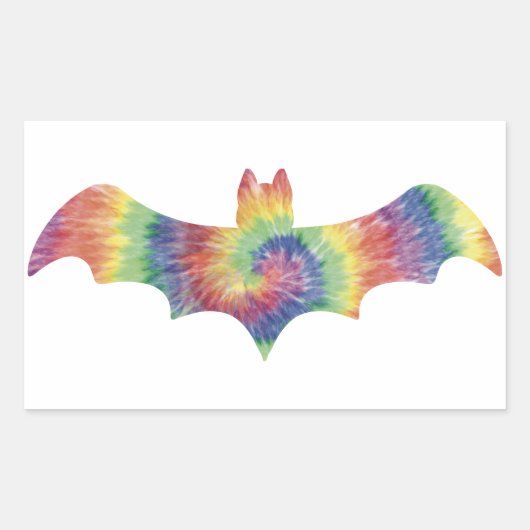 Tie Dye Bat Sticker (Voorkant)