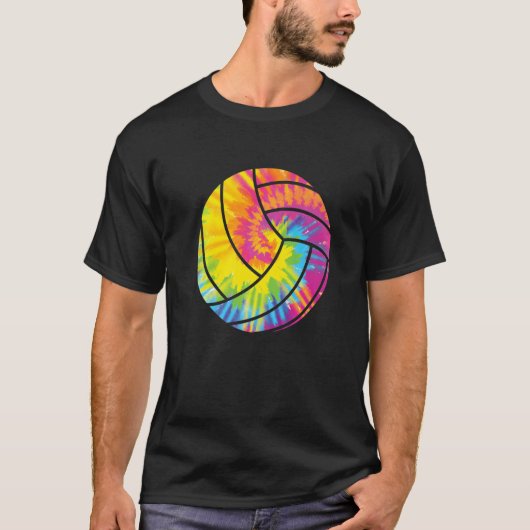 Tie Dye Beach Volleyball Retro Setters Co T-shirt (Voorkant)