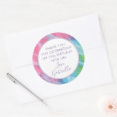 Tie Dye Bedankt voor de wedstrijd Ronde Sticker (Envelop)