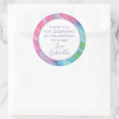 Tie Dye Bedankt voor de wedstrijd Ronde Sticker (Tas)