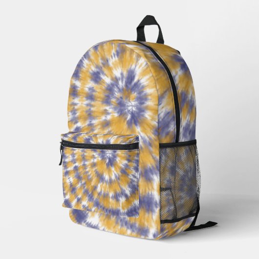 Tie Dye Bedrukte Rugzak (Achterkant Hoek Rechts)