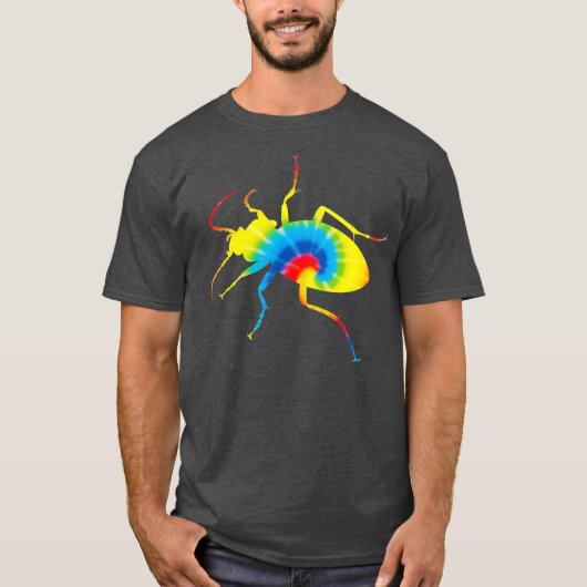 Tie Dye Beetle Rainbow Print Ladybug Hippie Gift T-shirt (Voorkant)