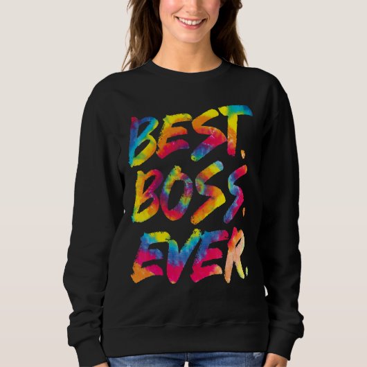 Tie Dye Best Boss Day Women Mannen Trui (Voorkant)