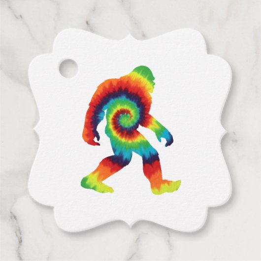 Tie Dye Bigfoot Bedankjes Labels (Voorkant)