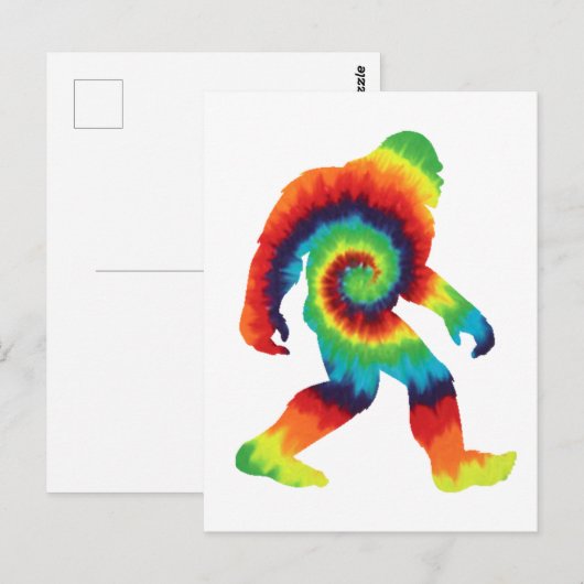 Tie Dye Bigfoot Briefkaart (Voorkant / Achterkant)