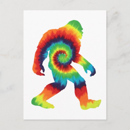 Tie Dye Bigfoot Briefkaart (Voorkant)