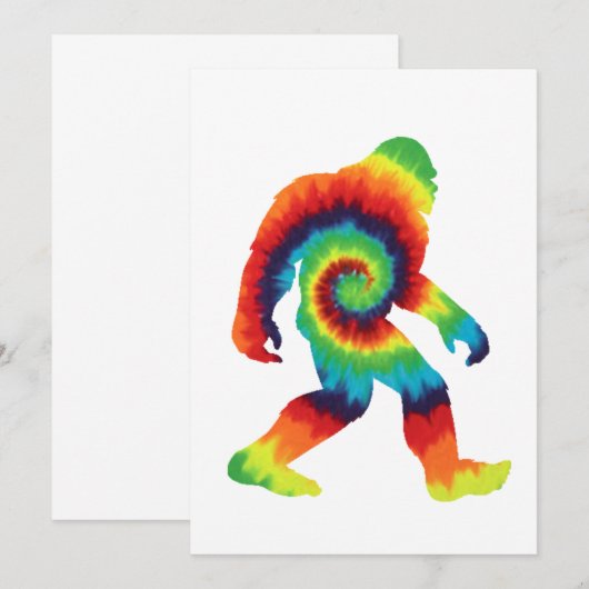 Tie Dye Bigfoot Kaart (Voorkant / Achterkant)