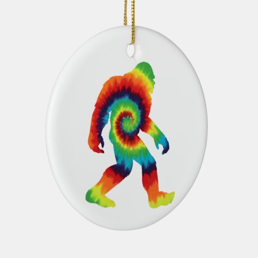 Tie Dye Bigfoot Keramisch Ornament (Rechts)