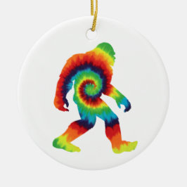 Tie Dye Bigfoot Keramisch Ornament