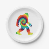 Tie Dye Bigfoot Papieren Bordje (Voorkant)