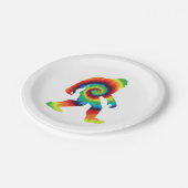 Tie Dye Bigfoot Papieren Bordje (Gekanteld)