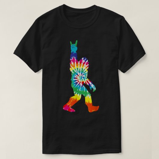 Tie-Dye Bigfoot Peace Design T-shirt (Design voorkant)