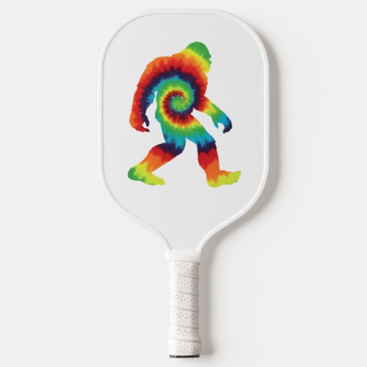 Tie Dye Bigfoot Pickleball Paddle (Voorkant)