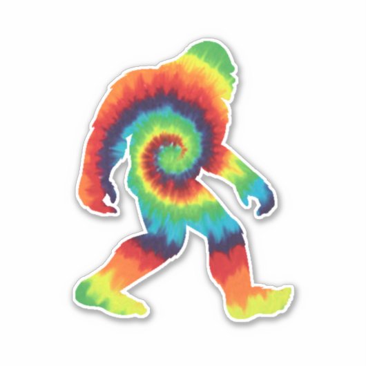Tie Dye Bigfoot Sticker (Voorkant)