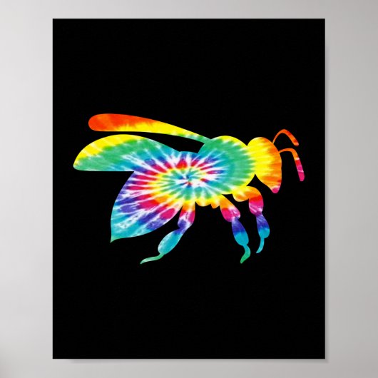 Tie Dye Bijenimker Honingbijen Poster (Voorkant)