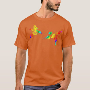Tie Dye Birds Birdwatch Gift Bird Watt Bird T-shirt