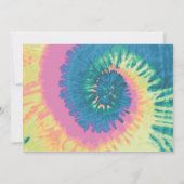 Tie Dye Birthday Get Messy Fun Girls Foto Kaart (Achterkant)