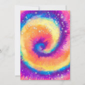 Tie Dye Birthday Invitation, Hippie Birthday Kaart (Achterkant)