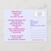 Tie Dye Birthday Jouw tekst personaliseren Uitnodiging Briefkaart (Achterkant)