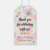 Tie Dye Birthday Party Cadeaulabel (Voorkant)