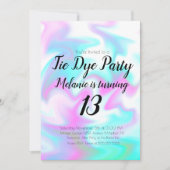 Tie Dye Birthday Party Colorful Snoep Kaart (Voorkant)