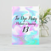 Tie Dye Birthday Party Colorful Snoep Kaart (Staand voorkant)