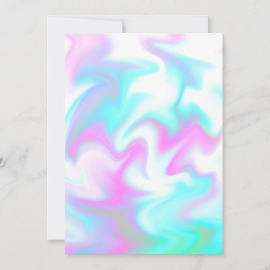 Tie Dye Birthday Party Colorful Snoep Kaart (Achterkant)