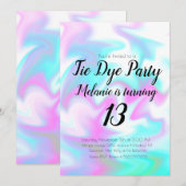 Tie Dye Birthday Party Colorful Snoep Kaart (Voorkant / Achterkant)