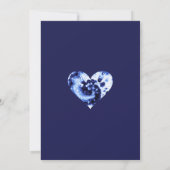 Tie Dye Birthday Party Indigo Blue Shibori Kaart (Achterkant)