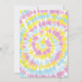 Tie Dye Birthday Party Kaart (Achterkant)