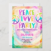 Tie Dye Birthday Party Pastel Tie Dye Hippy Party Kaart (Voorkant)