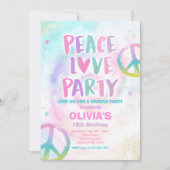 Tie Dye Birthday Party Pastel Tie Dye Hippy Party Kaart (Voorkant)