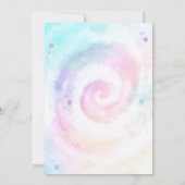 Tie Dye Birthday Party Pastel Tie Dye Hippy Party Kaart (Achterkant)