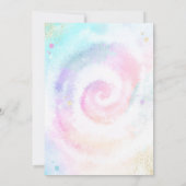Tie Dye Birthday Party Pastel Tie Dye Hippy Party Kaart (Achterkant)