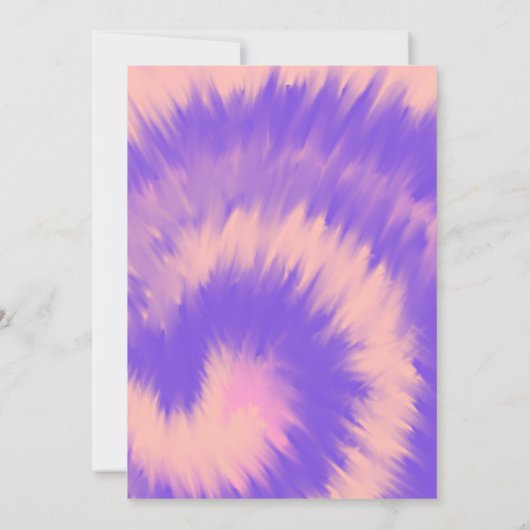 Tie Dye Birthday Party Retro Groovy Kaart (Achterkant)