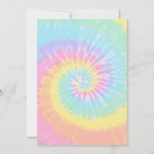 Tie Dye Birthday Uitnodiging (Achterkant)