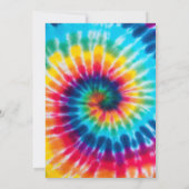 Tie Dye Birthday Uitnodiging (Achterkant)