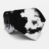 Tie Dye Black en White Stropdas (Opgerold)