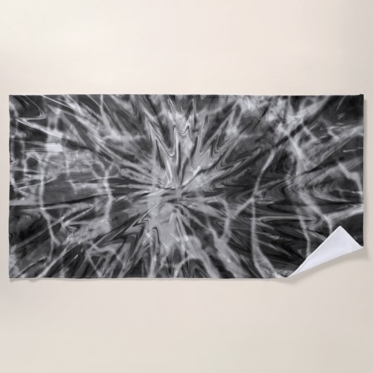 TIE DYE BLACK WHITE STRANDLAKEN (Voorkant)