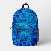 TIE DYE BLAUW BEDRUKTE RUGZAK (Voorkant)