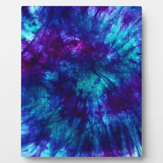 Tie Dye/Blauw en Groen Fotoplaat (Voorkant)