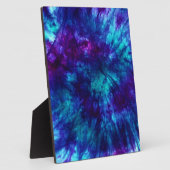 Tie Dye/Blauw en Groen Fotoplaat (Zijkant)