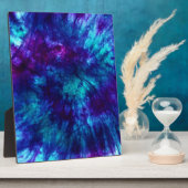 Tie Dye/Blauw en Groen Fotoplaat (Zijkant)