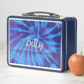 Tie Dye Blue Blauwgroen Paarse Kleurrijke Patroon  (In situ)