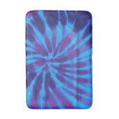 Tie Dye Blue Blauwgroen Paarse Kleurrijke Patroon  Badmat (Voorkant Verticaal)