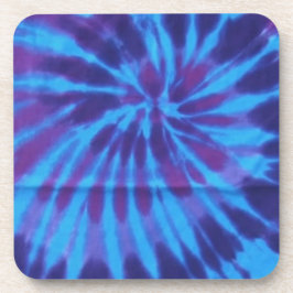 Tie Dye Blue Blauwgroen Paarse Kleurrijke Patroon  Bier Onderzetter
